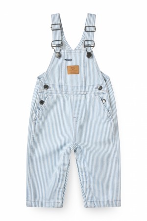 Twill baby overalls, blue stripe, Copenhagen colors