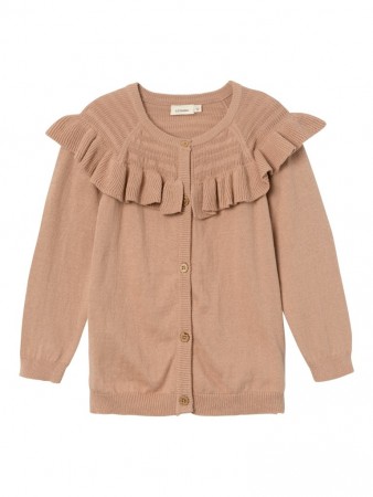 Nina knit cardigan, nougat, Lil Atelier