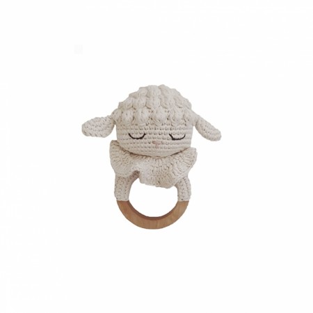 Lamb teething ring, cream, Patti Oslo