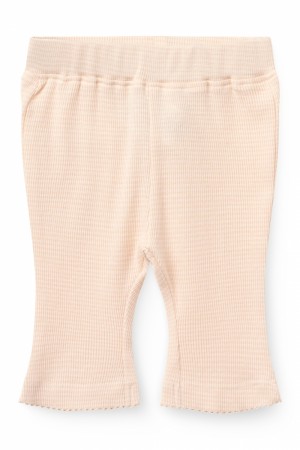 Stripe modal rib flare pant, dusty rose, Copenhagen colors