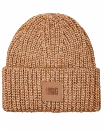 Chunky rib beanie, camel, UGG