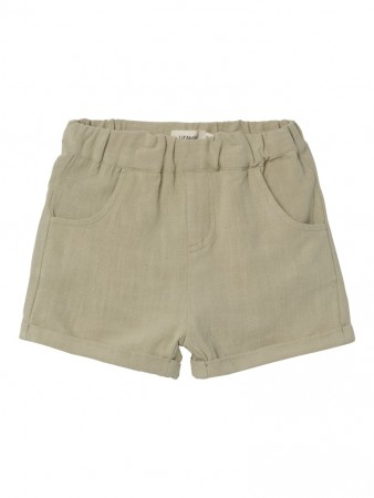 Dolie fin loose shorts, moss gray, Lil Atelier