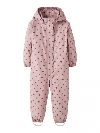 Ladry snowsuit, zephyr/hearts, Lil Atelier