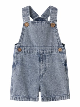 Funda loose shortall, medium blue denim, Lil Atelier