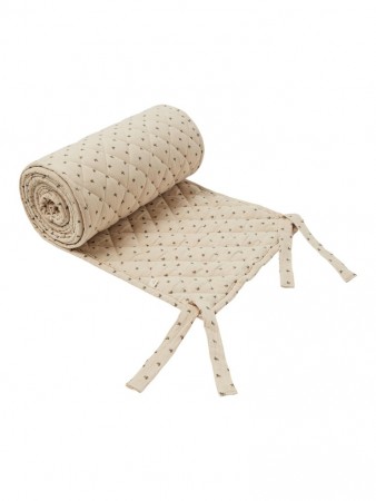 Lano bed bumper, peyote blueberry, Lil Atelier