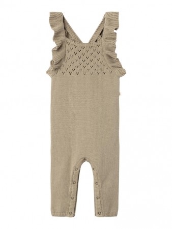 Loro knit overall, chinchilla, Lil Atelier