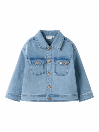 Deva loose denim jacket, medium blue, Lil Atelier