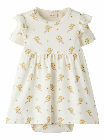 Gayo body dress, coconut milk/flower, Lil Atelier