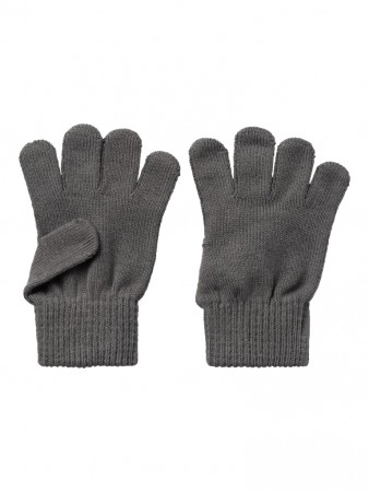 Nalu knit gloves, pewter, Lil Atelier