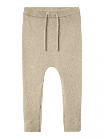 Nalio knit wool pant, safari/melange, Lil Atelier
