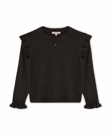 Fame o-neck blouse, coffe bean, Fliink