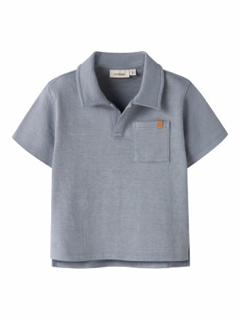 Falk loose polo top, tradewinds, Lil Atelier 