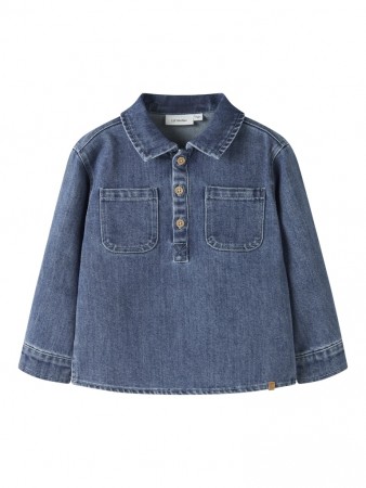 Obello loose shirt, dark denim blue, Lil Atelier