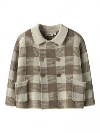 Robo loose knit cardigan, sepia tint, Lil Atelier