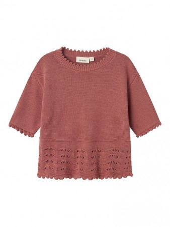 Lola knit top, withered rose, Lil Atelier