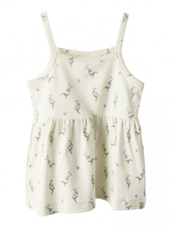 Gayo strap top, coconut milk/flower, Lil Atelier