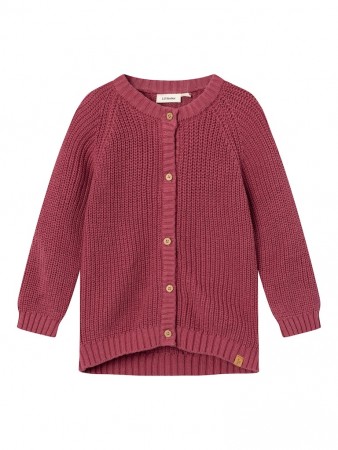 Emlen knit cardigan, dry rose, Lil Atelier