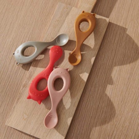 Liva silicone spoon 4-pack, multi mix, Liewood