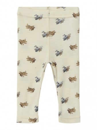 Nalu slim leggings wool baby, turtledove/plane, Lil Atelier