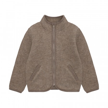 Jacket wool fleece, savannah melange, Huttelihut