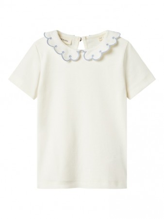 Fundo slim top girl, coconut milk/zen blue, Lil Atelier