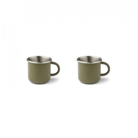 Tommy cup 2-pack stainless steel, khaki, Liewood