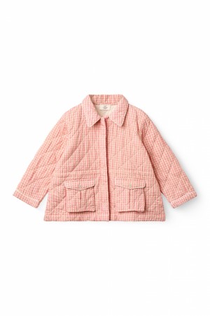 Houndstooth quiltet jacket, pink, Copenhagen colors
