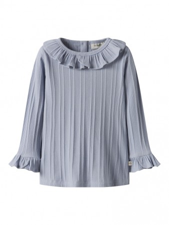 Tansy slim top, zen blue, Lil Atelier