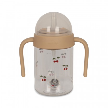 Baby bottle with handle, cherry, Konges sløjd