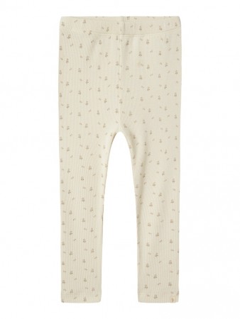 Gago slim leggings, turtledove/flowers, Lil Atelier