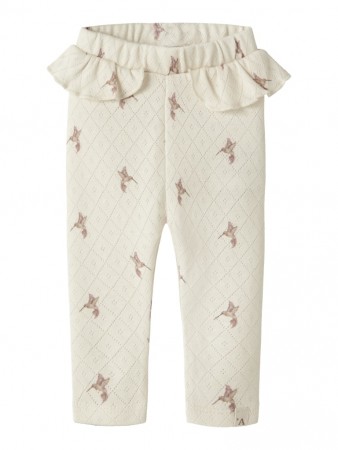 Rachello slim leggings baby, turtledove/bird, Lil Atelier