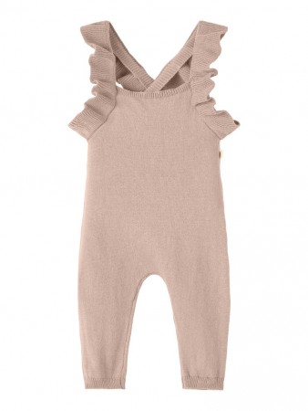 Dija knit overall, rose dust, Lil Atelier