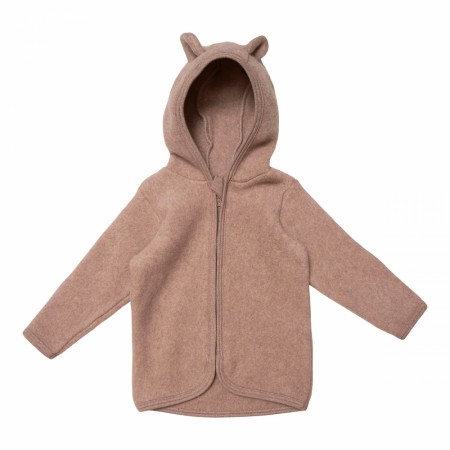 Fluffy jacket cotton fleece, ash rose, Huttelihut