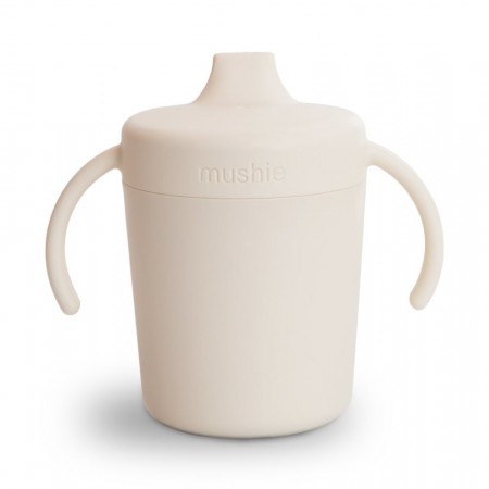 Trainer sippy cup, ivory, Mushie