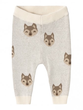 Lamoe knit pant, birch, Lil Atelier