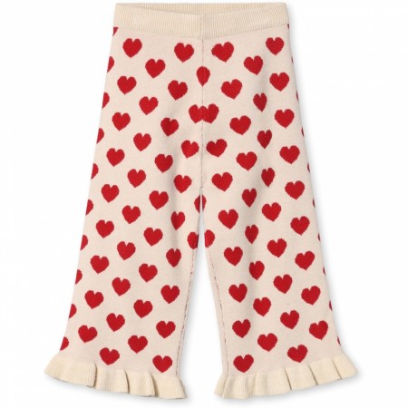 Alon heart ruffle pant, sandshell, Fliink