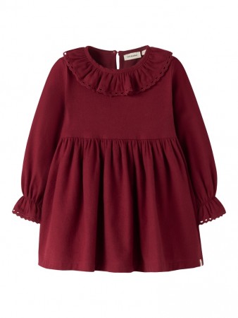 Renrik loose dress, biking red, Lil Atelier - FORHÅNDSBESTILLING