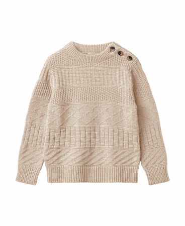 Nova knit pattern pullover, sandshell, Fliink