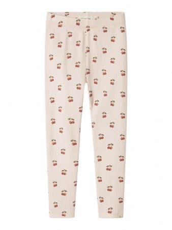 Lavo slim leggings, silver peony/cherry, Lil Atelier