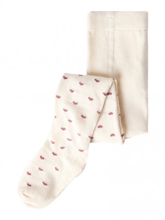 Reba strømpebukse, turtledove/whitered rose, Lil Atelier