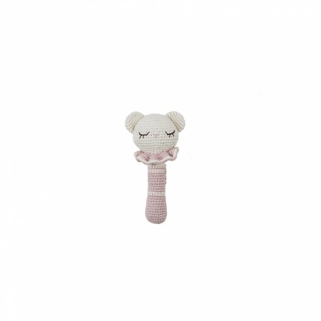 Tiffani teddy rattle, cream/prim, Patti Oslo