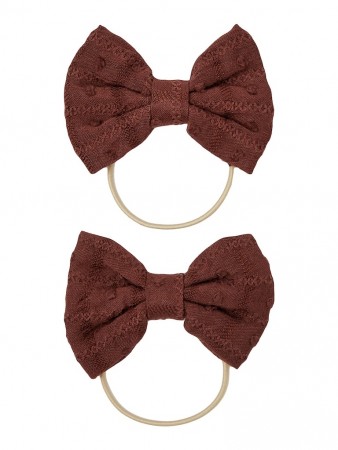Delia 2-pack hair elastics, rum raisin, Lil Atelier