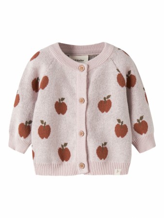 Lulio knit cardigan baby, hushed violet, Lil Atelier