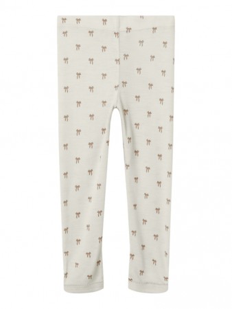 Nalu slim leggings wool, turtledove/bow, Lil Atelier