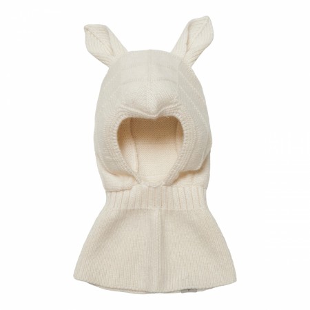 Mini rabbit balaclava, off white, Huttelihut