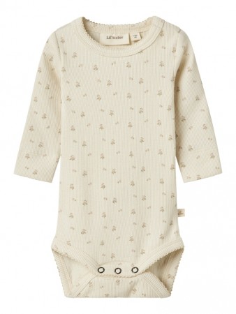 Gago slim body, turtledove/flower, Lil Atelier