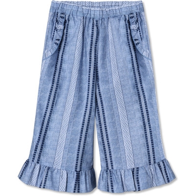 Amie ruffle pant, navy, Fliink